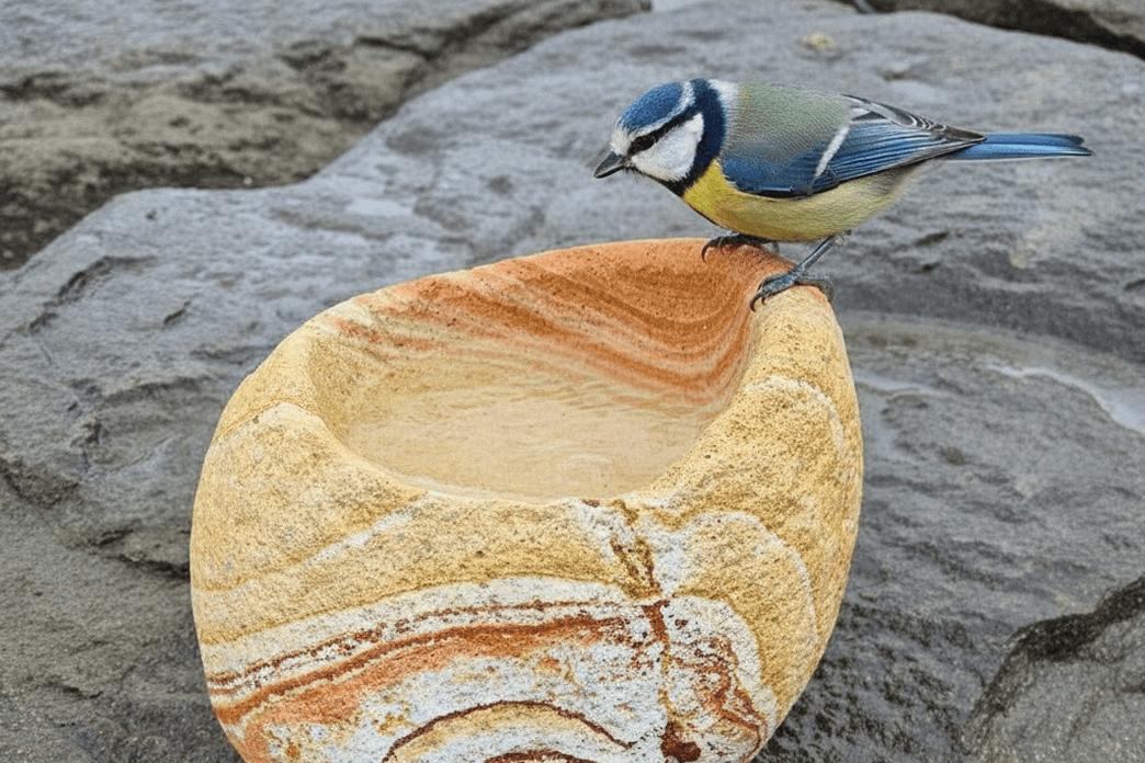 Stone bowls with a new look: Rainbow stone carvings